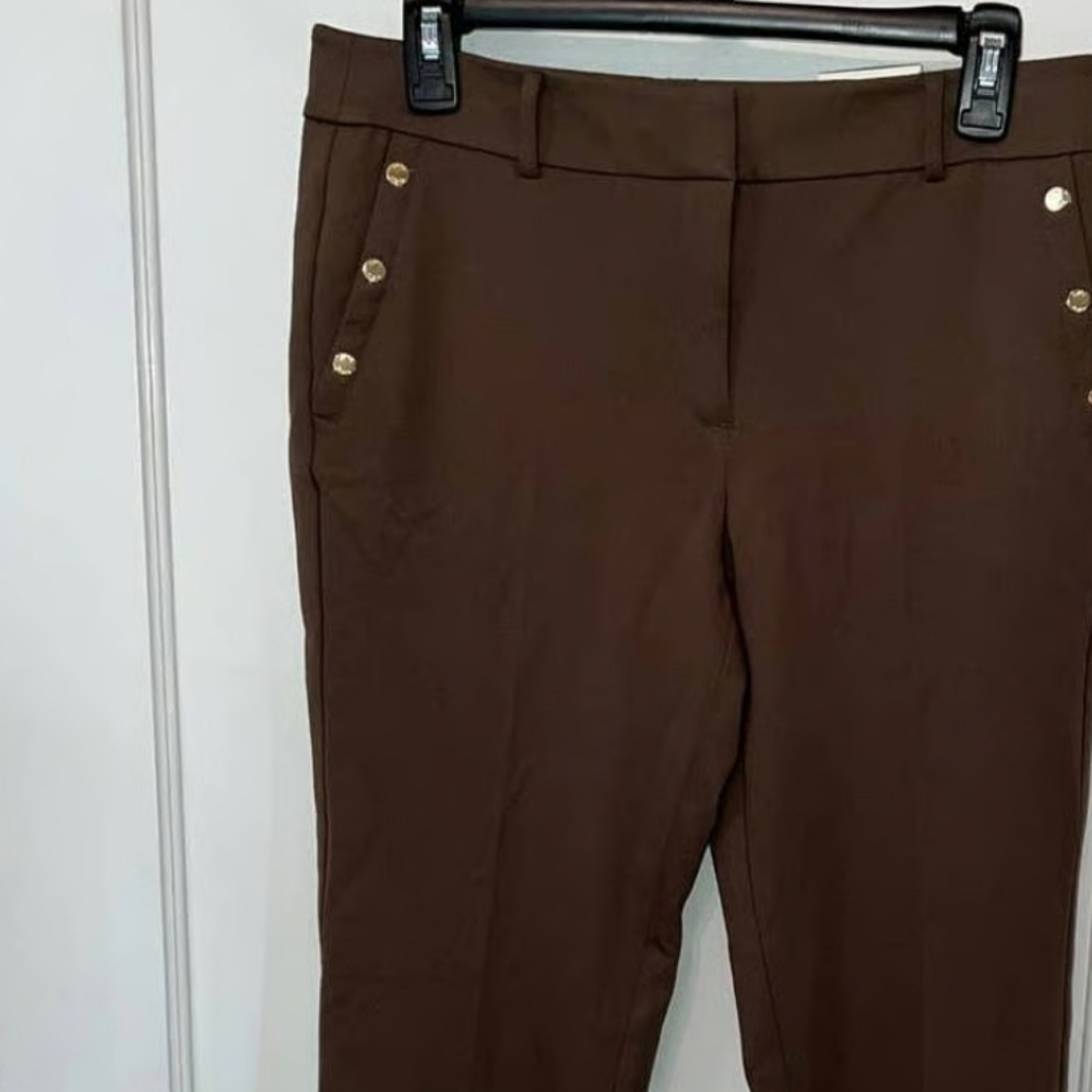 Anne Klein Brown Straight Leg Pants